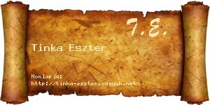 Tinka Eszter névjegykártya