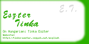 eszter tinka business card